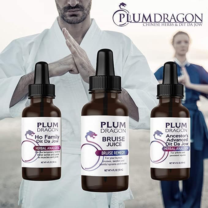 Plum Dragon Bruise Juice label highlights non-GMO, chemical-free ingredients.