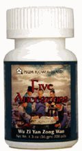 Plum Flower Five Ancestors Teapills bottle for daily wellness