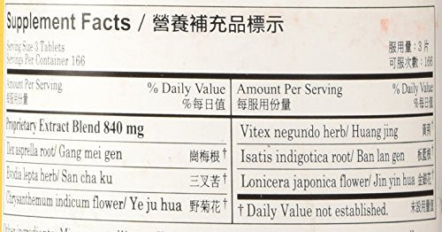 Plum Flower Gan Mao Ling eco-size label highlights batch details and GMP quality.