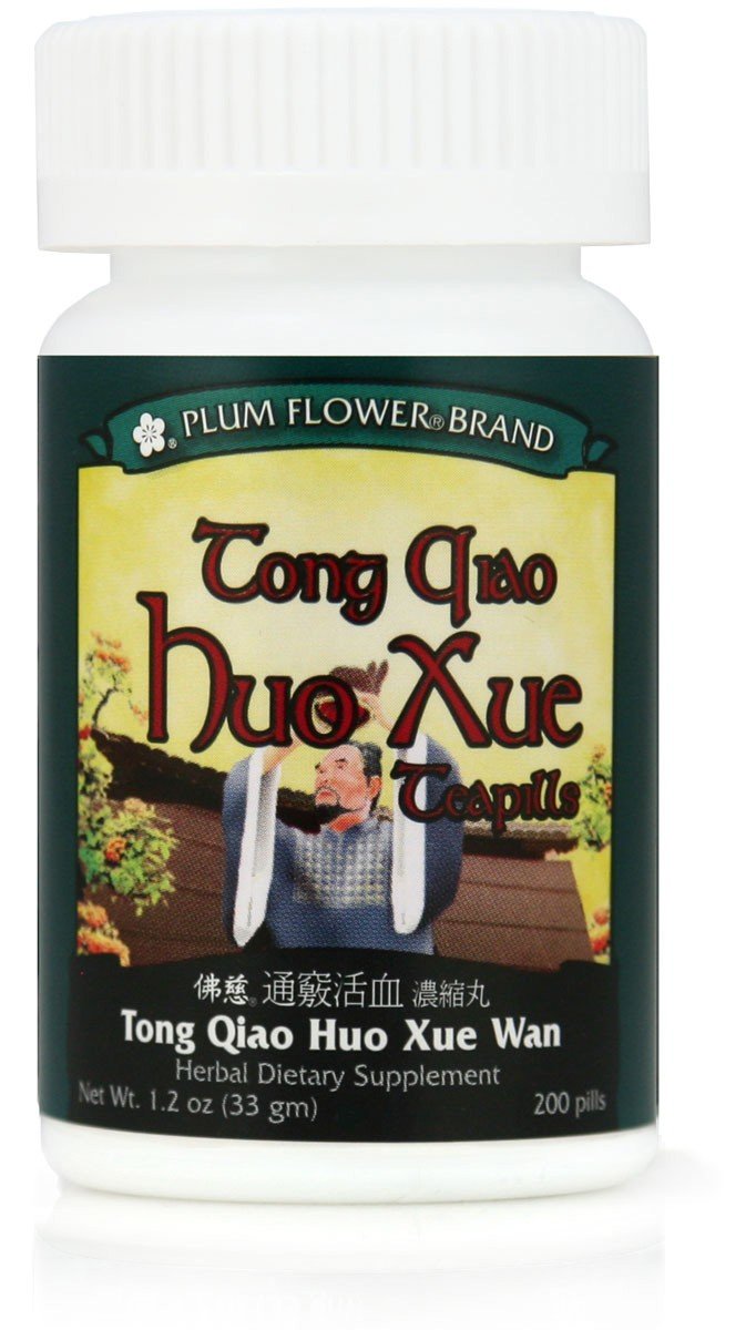Plum Flower Tong Qiao Huo Xue Teapills bottle for daily wellness and balanced energy.