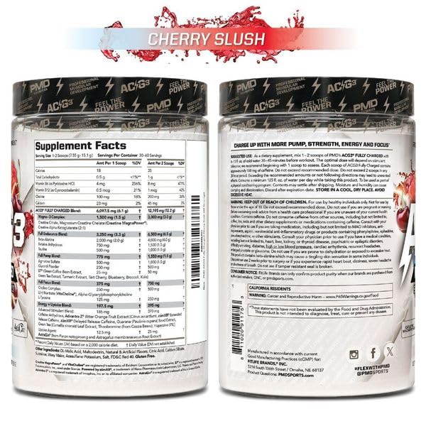 PMD ACG3 Fully Charged athlete in gym ready for endurance and focus