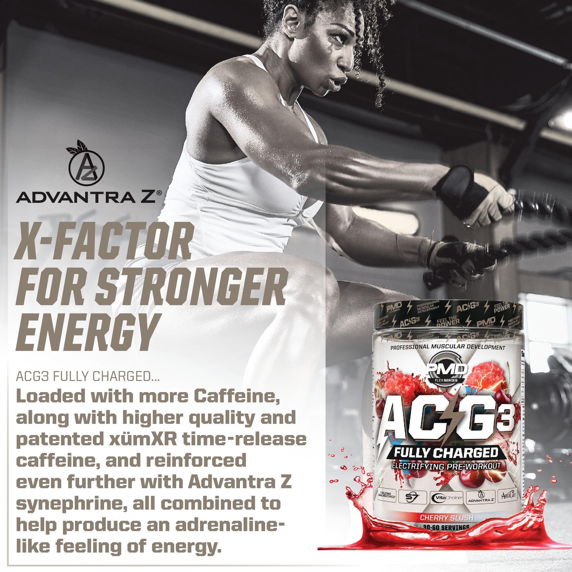 PMD ACG3 Fully Charged mixing in liquid with smooth texture and color