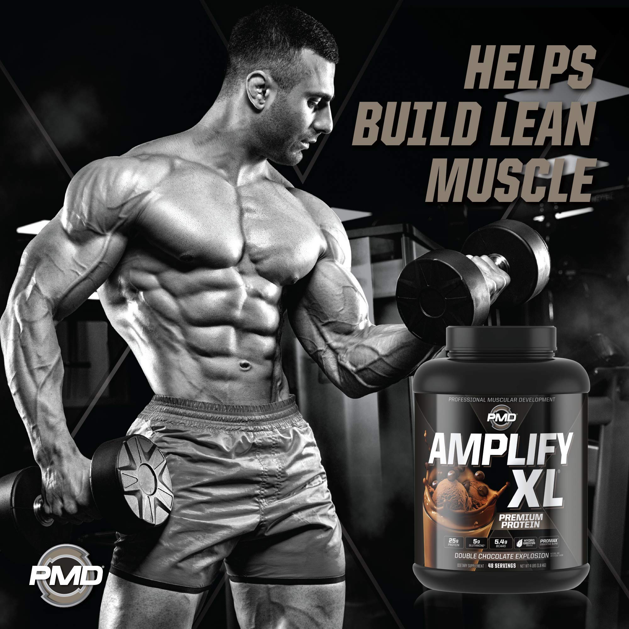 PMD Amplify XL dry mix scoop ready for a fast, convenient shake
