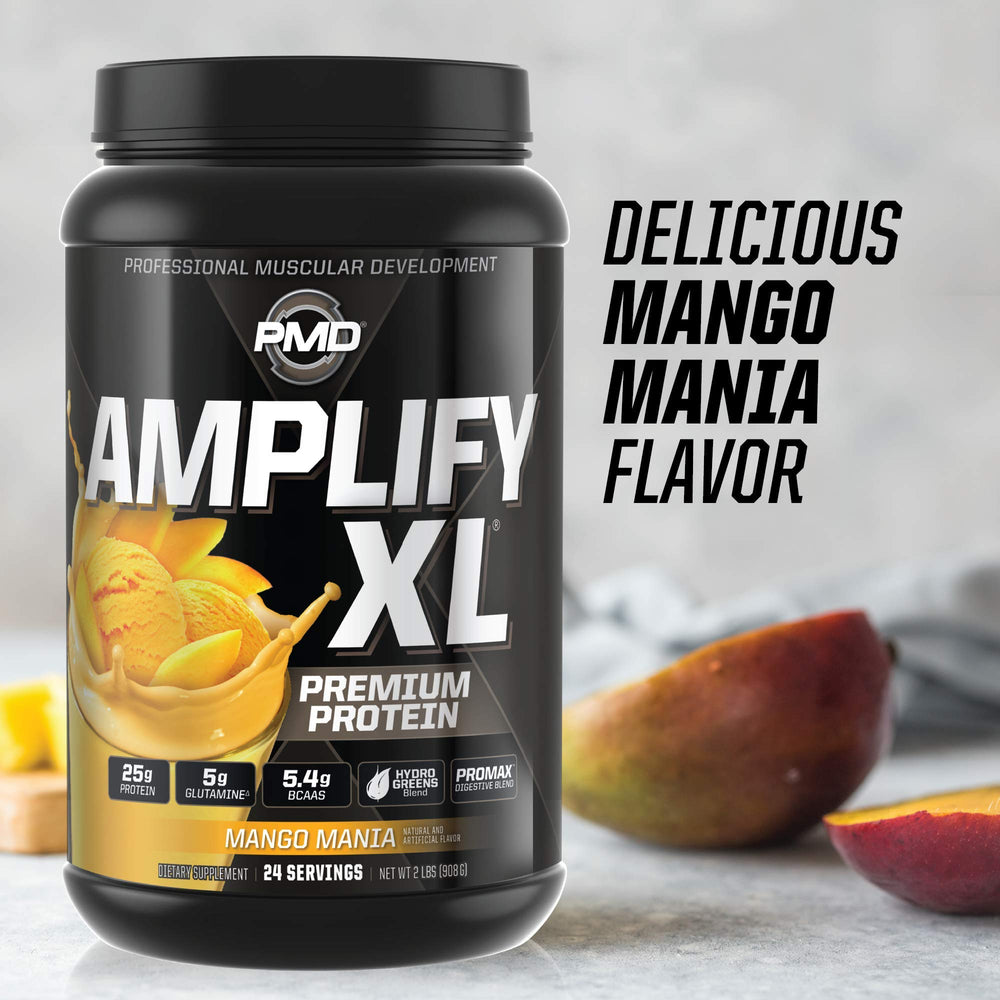 PMD Amplify XL glutamine and BCAAs for lean muscle support.