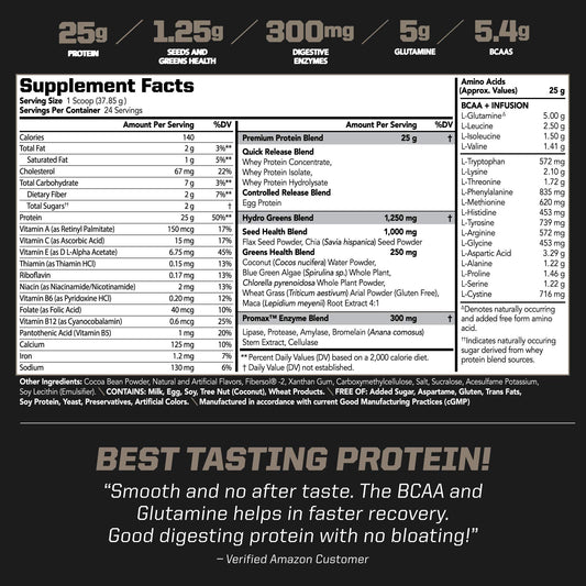PMD Amplify XL whey blend bottle, fast-acting protein for workouts.