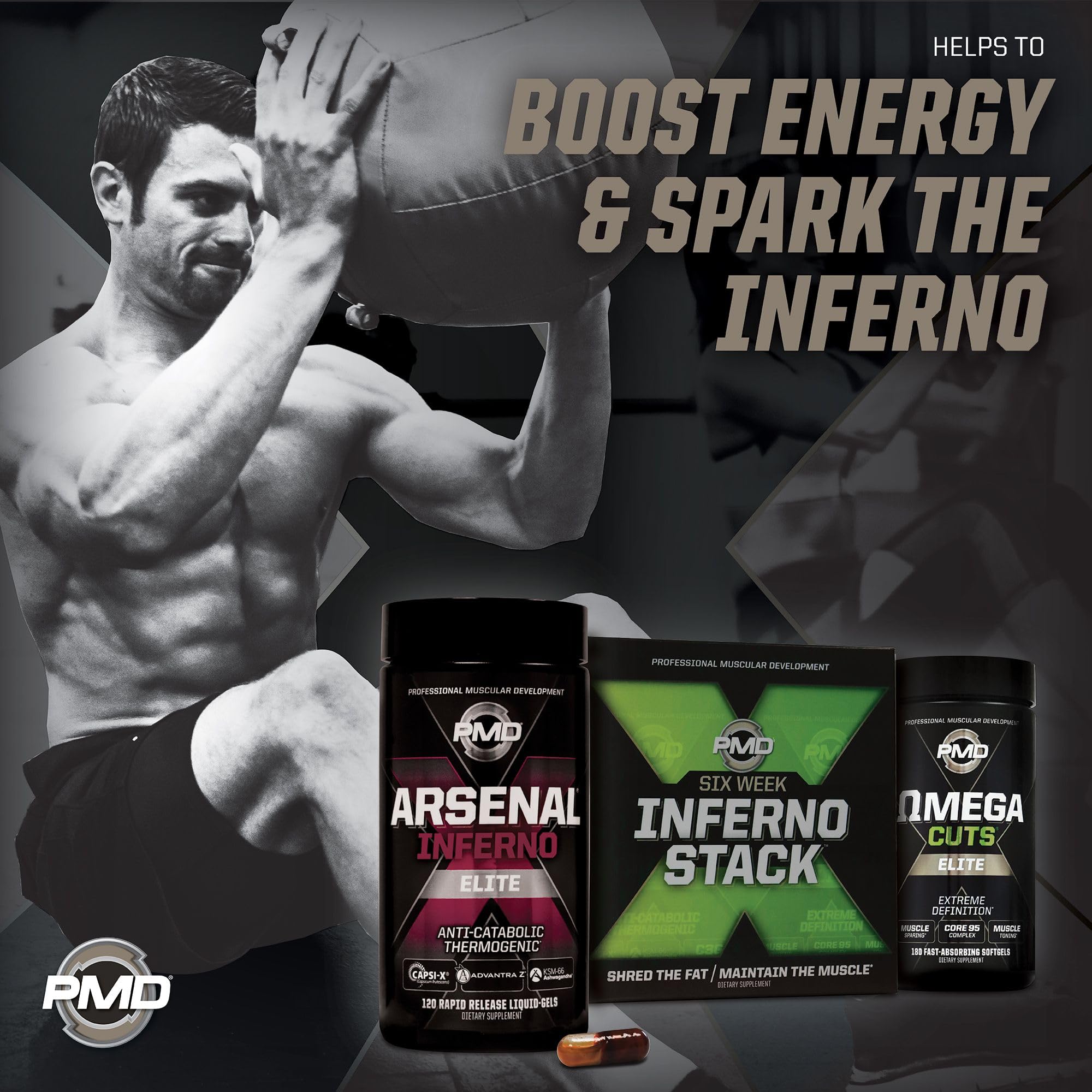 PMD Arsenal X Inferno ingredients panel hints at thermogenic blend.