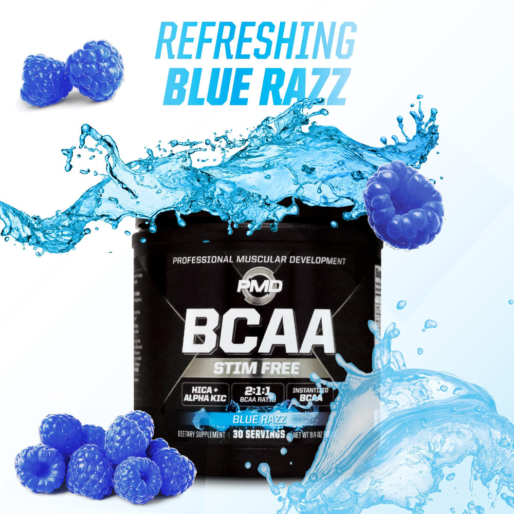 PMD BCAA lean muscle visual after workout for potential growth support.