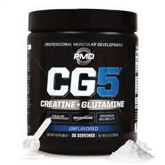 PMD CG5 premium creatine L-glutamine powder bottle ready for workouts