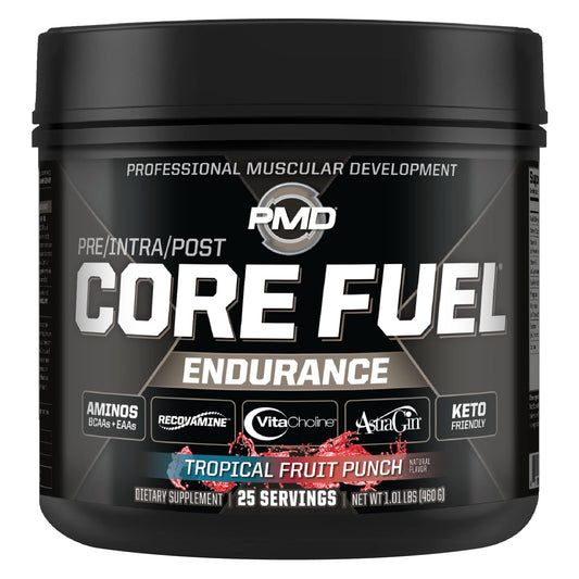 PMD Core Fuel Endurance bottle pour for quick mixing and on-the-go energy support.