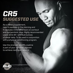 PMD CR5 Creatine with dicreatine malate powder in a scoop.