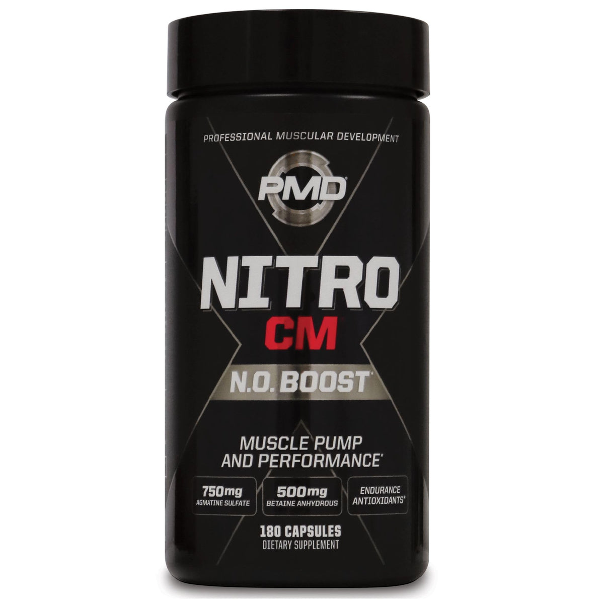 PMD Nitro CM bottle front view for intense workouts.