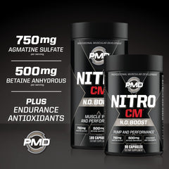 Athlete using NitroCM during a gym session for heightened pumps.
