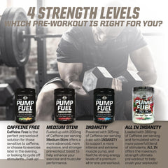 PMD Pump Fuel Insanity ingredient label close-up emphasizes transparency and quality.