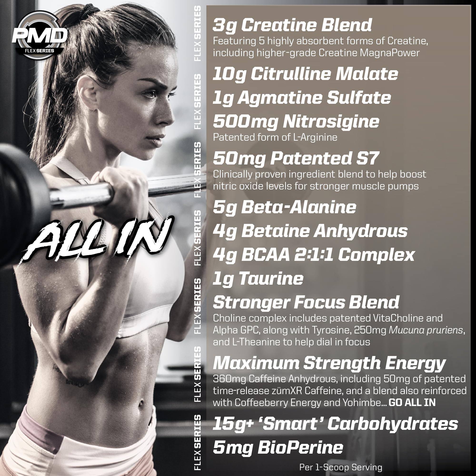 PMD Pump Fuel Insanity nutrition panel supports informed pre-workout choices.