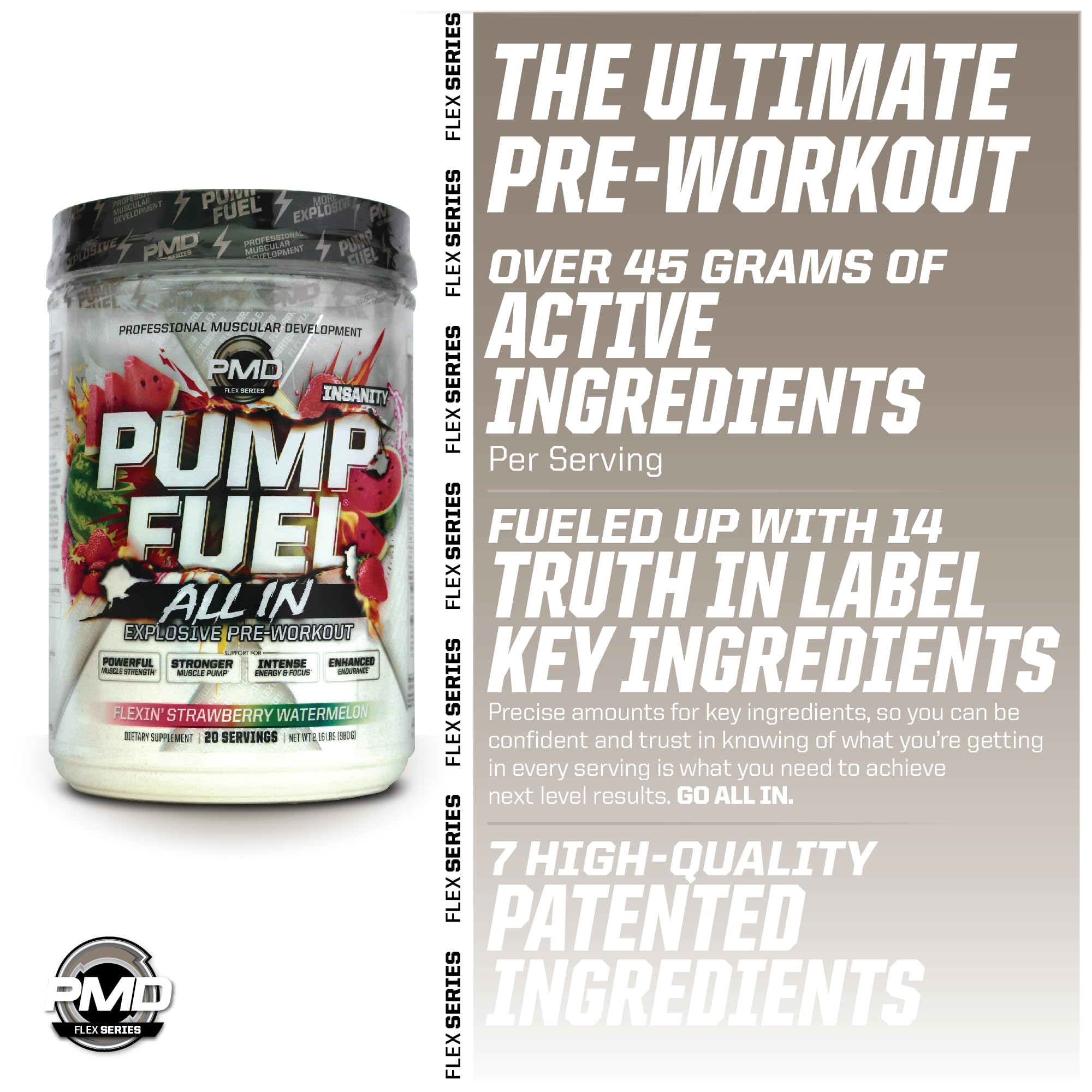 PMD Pump Fuel Insanity prepared drink in glass ready for high-intensity training