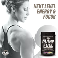 PMD Pump Fuel Ultra athlete workout scene suggests enhanced endurance and muscle pumps