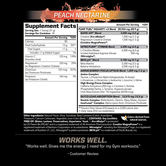 PMD Pump Fuel Ultra canister back shows transparent ingredient details