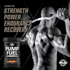 Serving poured display fueling a focused gym session.