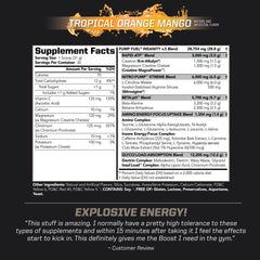 PMD Pump Fuel Ultra Insanity tub back label details for informed choices