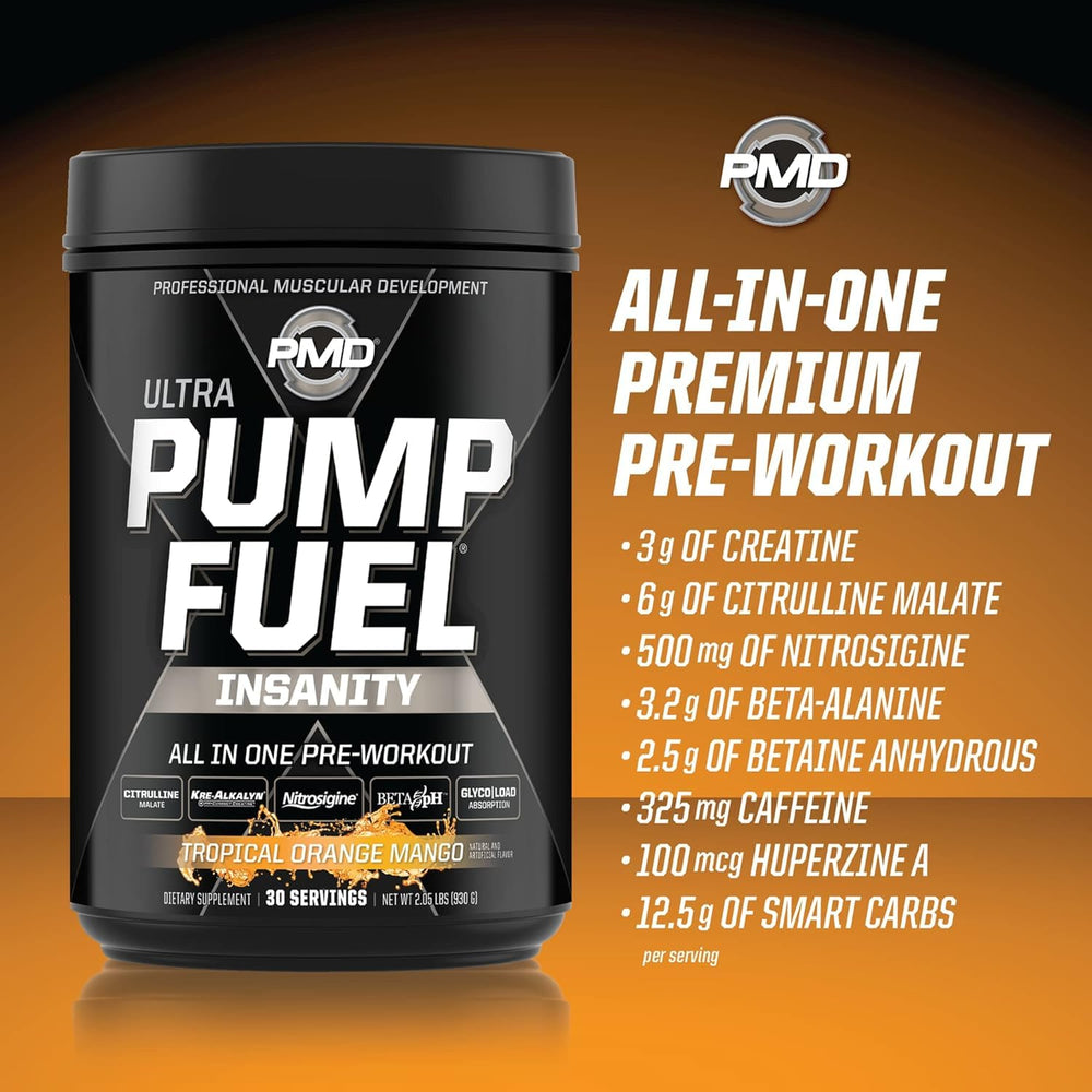 PMD Pump Fuel Ultra Insanity tub with measuring scales for accuracy