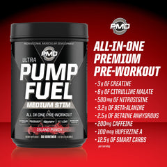 PMD Pump Fuel Ultra Island Punch during training conveys sustained endurance.