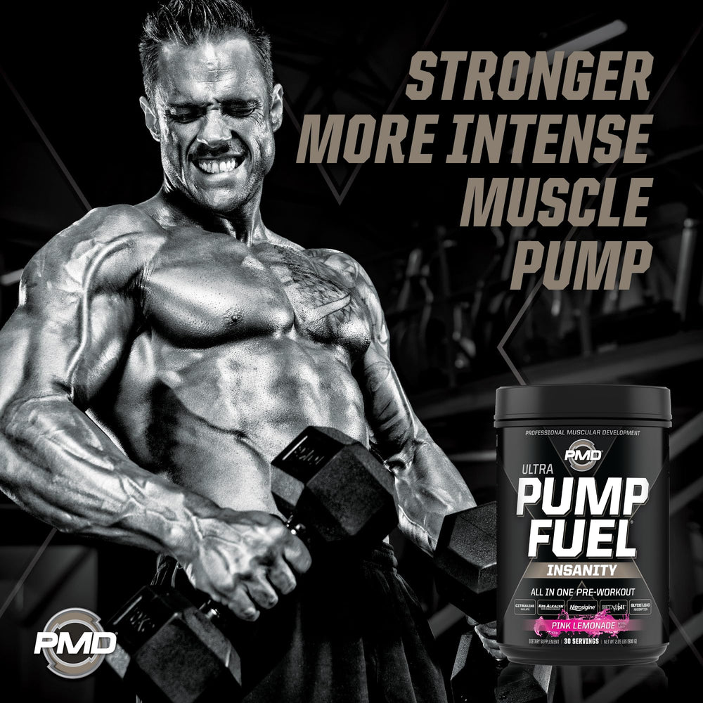 PMD Pump Fuel Ultra label close-up, ingredient transparency for informed choices.