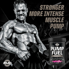 PMD Pump Fuel Ultra label close-up, ingredient transparency for informed choices.