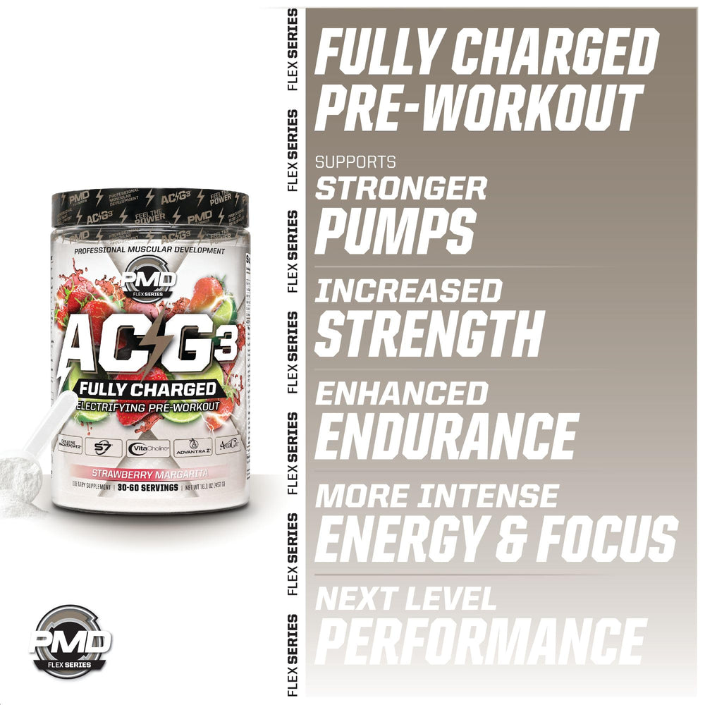 PMD ACG3 label ingredients close-up with transparent dosing and actives