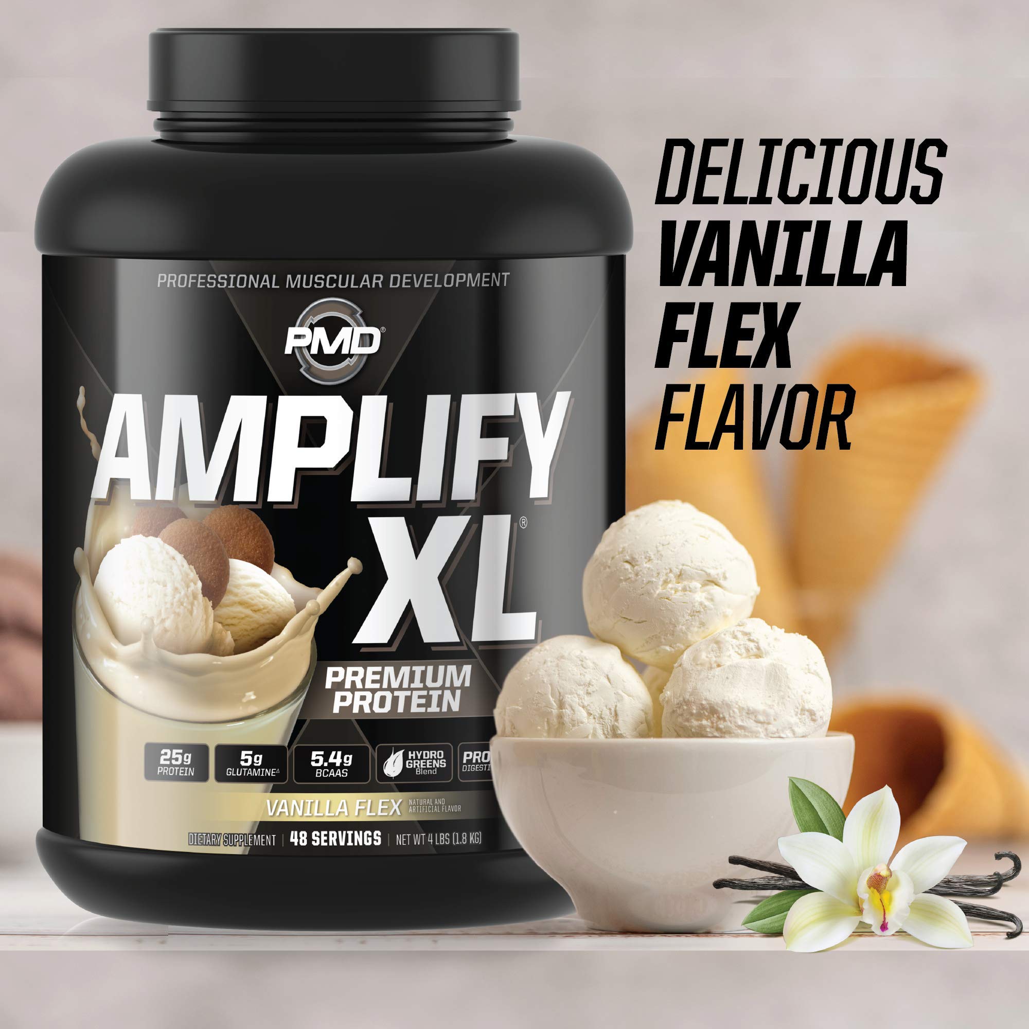 PMD Sports Amplify XL glutamine and BCAAs for lean muscle support