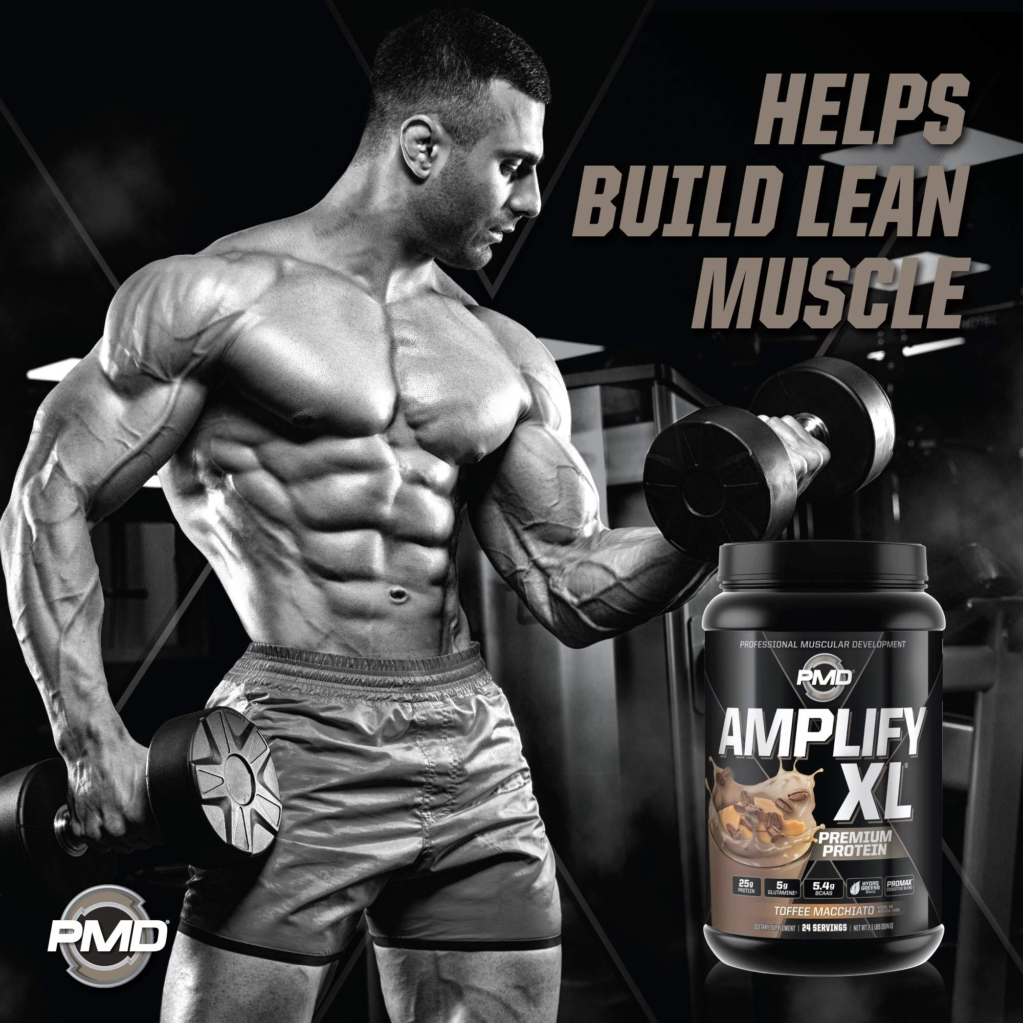 PMD Amplify XL shaker cup with prepared shake for on-the-go fitness.