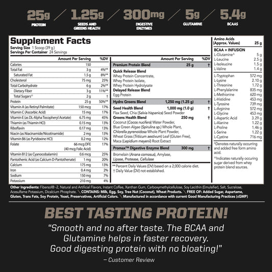 PMD Amplify XL whey protein scoop ready for quick post-workout refuel.