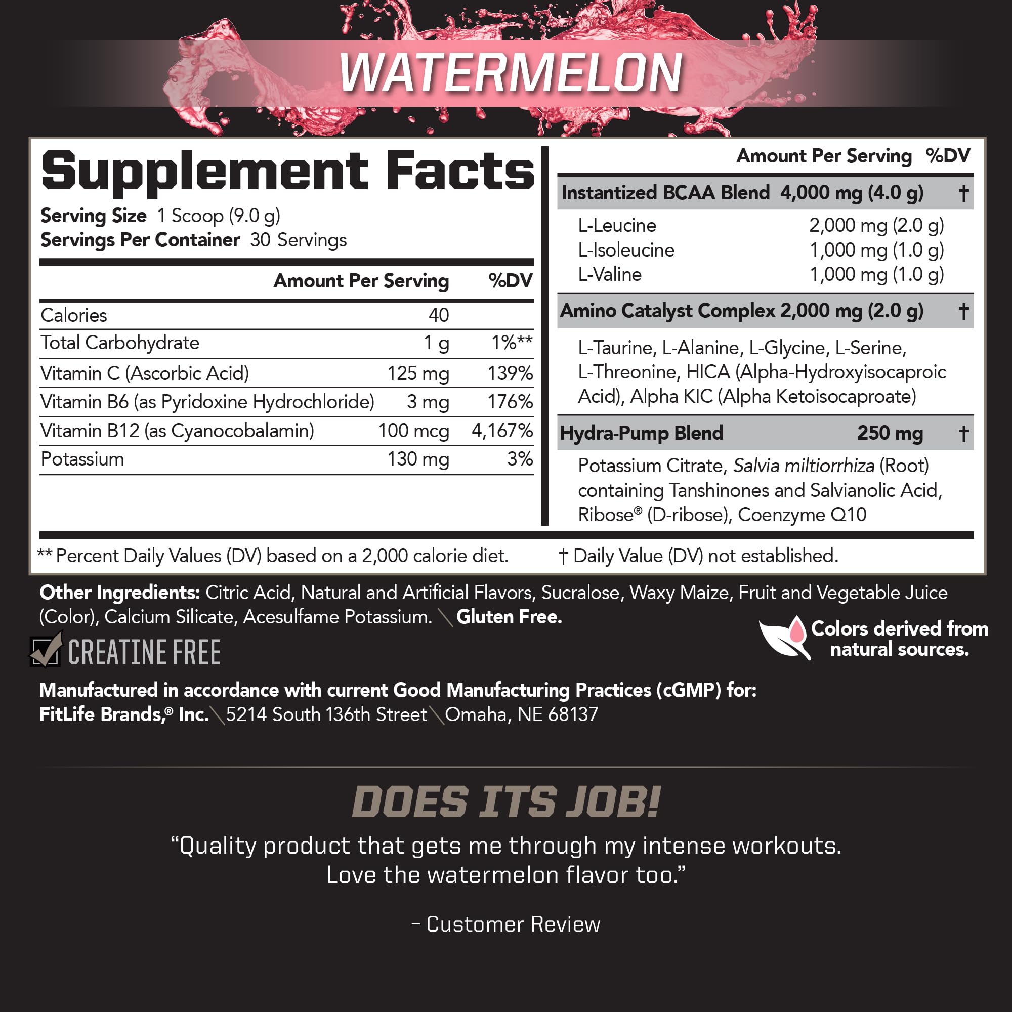 PMD Sports BCAA Stim-Free Watermelon powder being poured into a shaker for quick mixing.