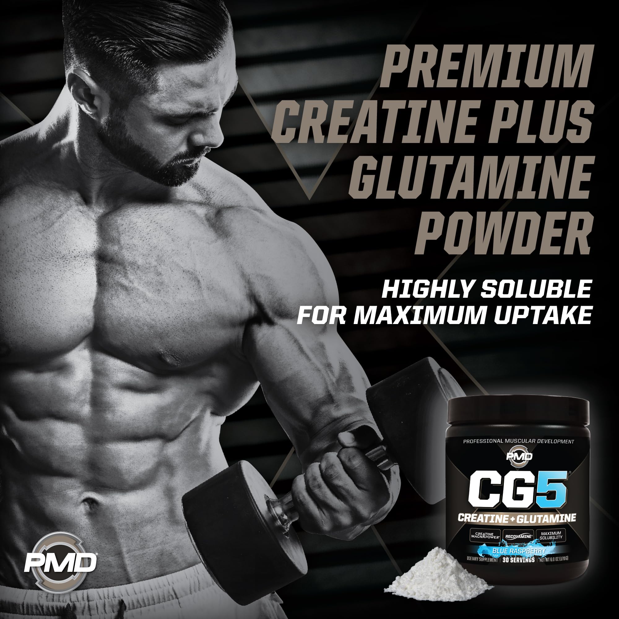 PMD Sports CG5 athlete during workout representing performance support.