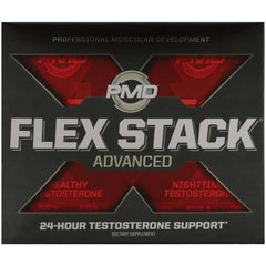PMD Sports Flex Stack Advanced bottle shows the complete lean muscle support bundle
