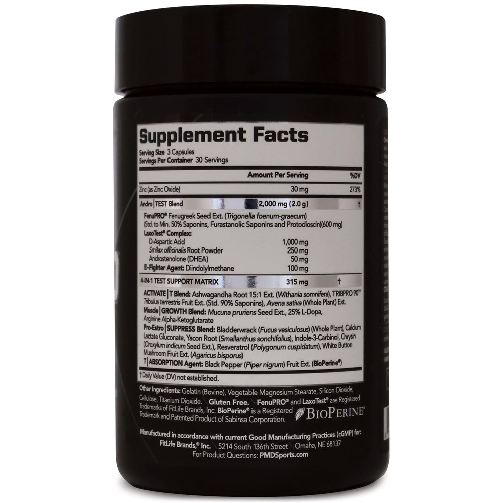 PMD Sports Methyl Andro capsules close-up highlights vegetarian capsules and easy daily dosing.