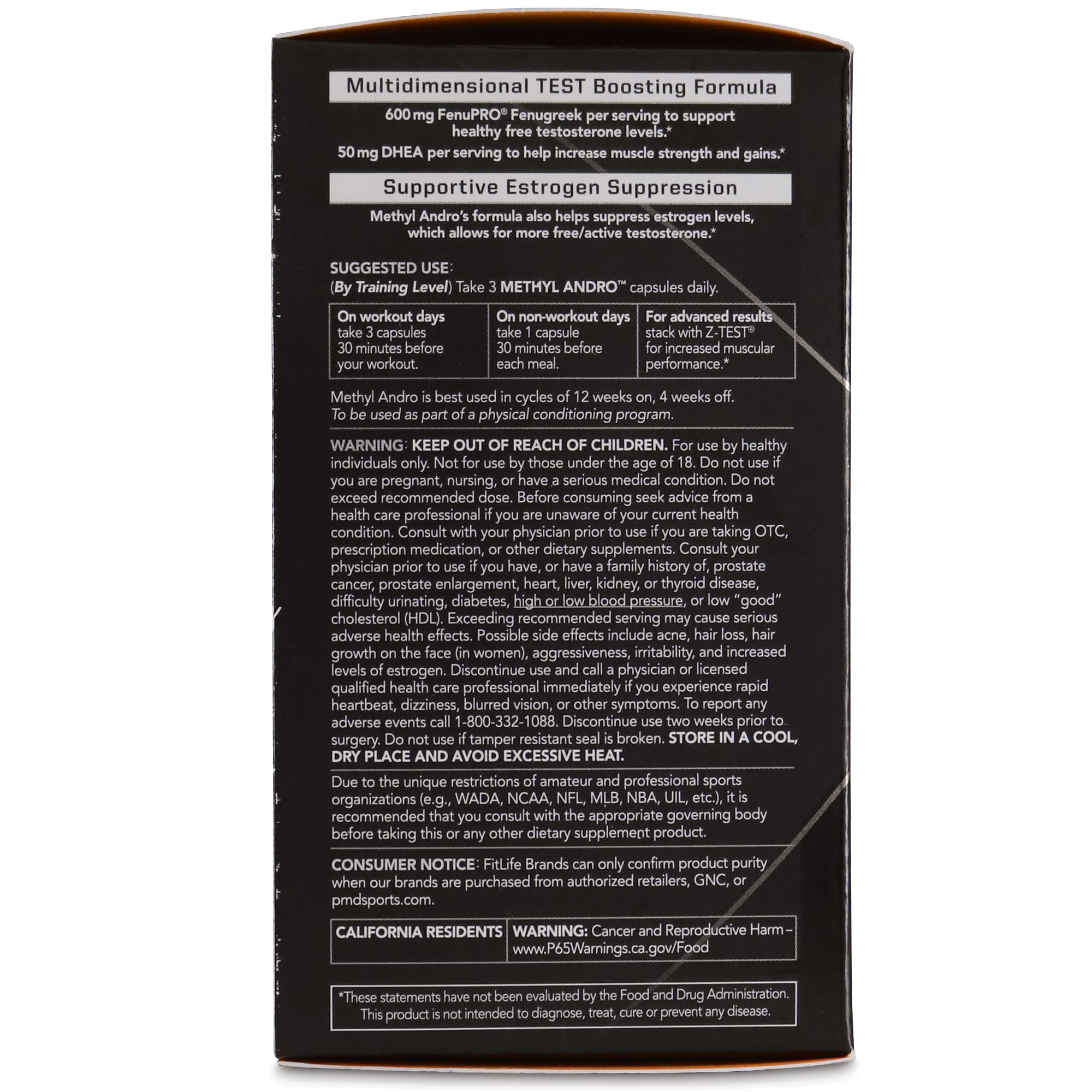 PMD Sports Methyl Andro energy-ready lifestyle image underscores training focus and stamina.