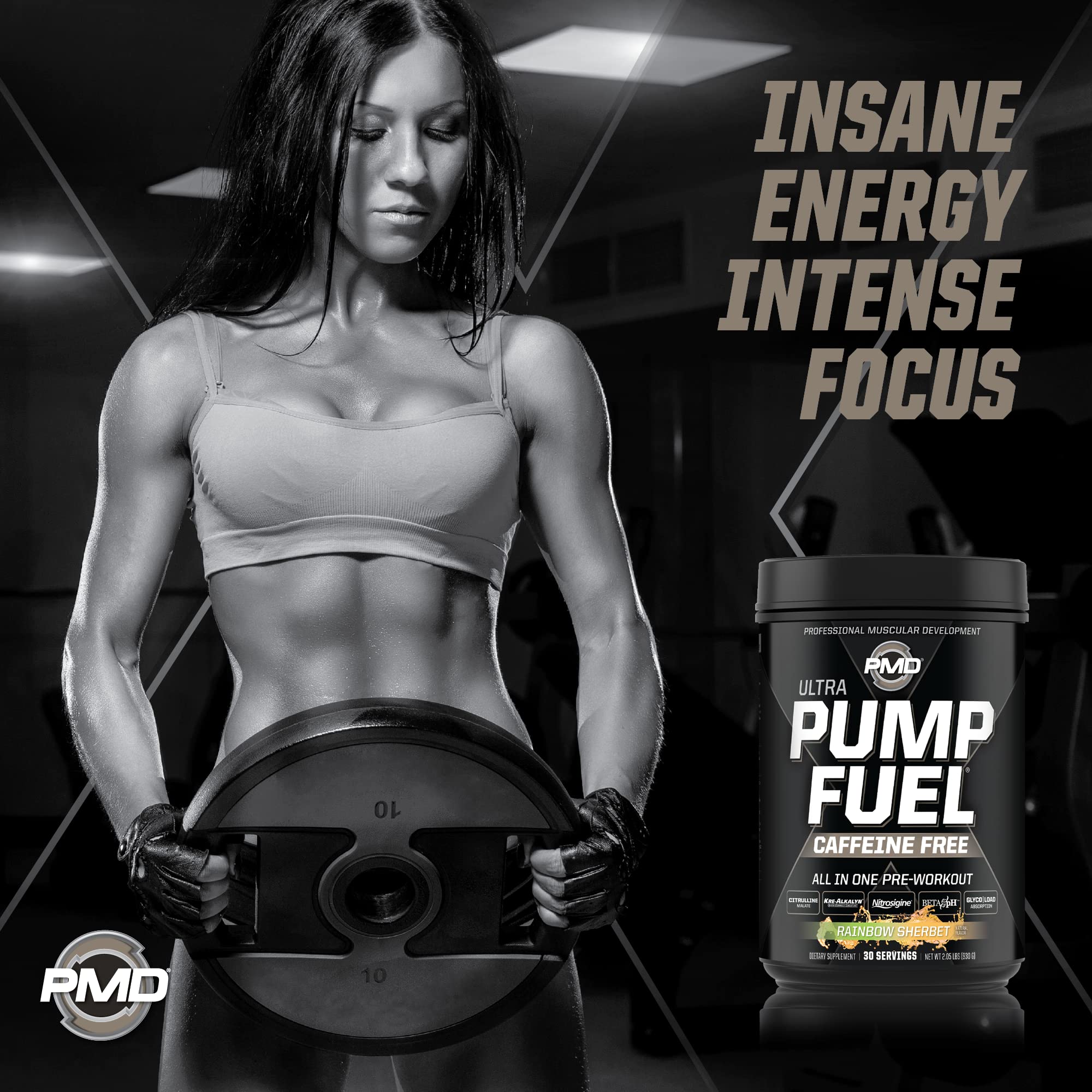 PMD Sports Pump Fuel Ultra Caffeine Free shaker mixes a quick pre-workout blend
