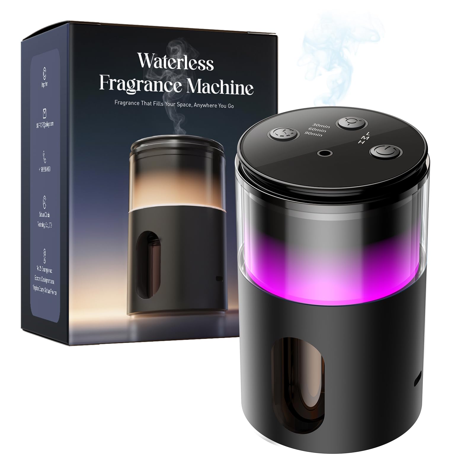 Pmsusoow waterless diffuser in a compact battery design for on-the-go use
