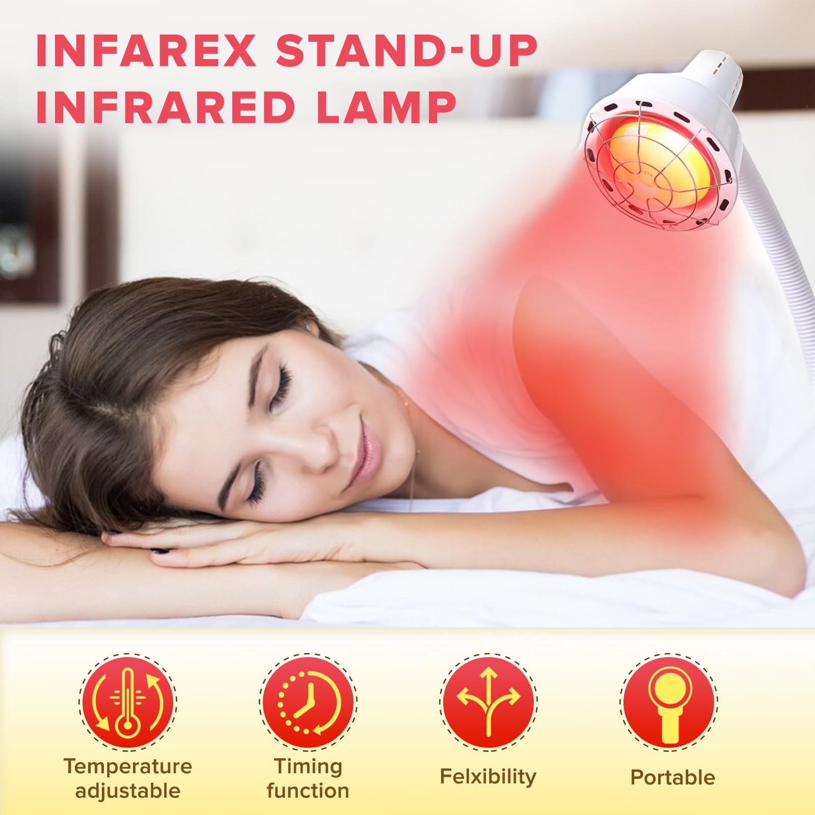 PMT Medical Infarex lamp offers 360-degree rotation for precise muscle relief sessions