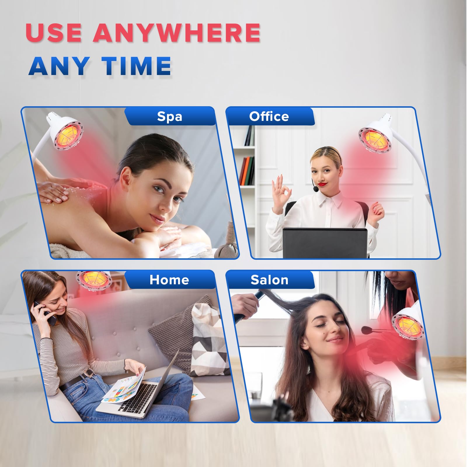 PMT Medical Infarex lamp on a stable base for steady home use