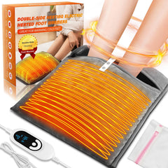 Pocleanish double-sided heated foot warmer, front view, delivers quick warmth for cold feet.