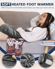 Pocleanish foot warmer pocket-design close-up traps heat for longer warmth.