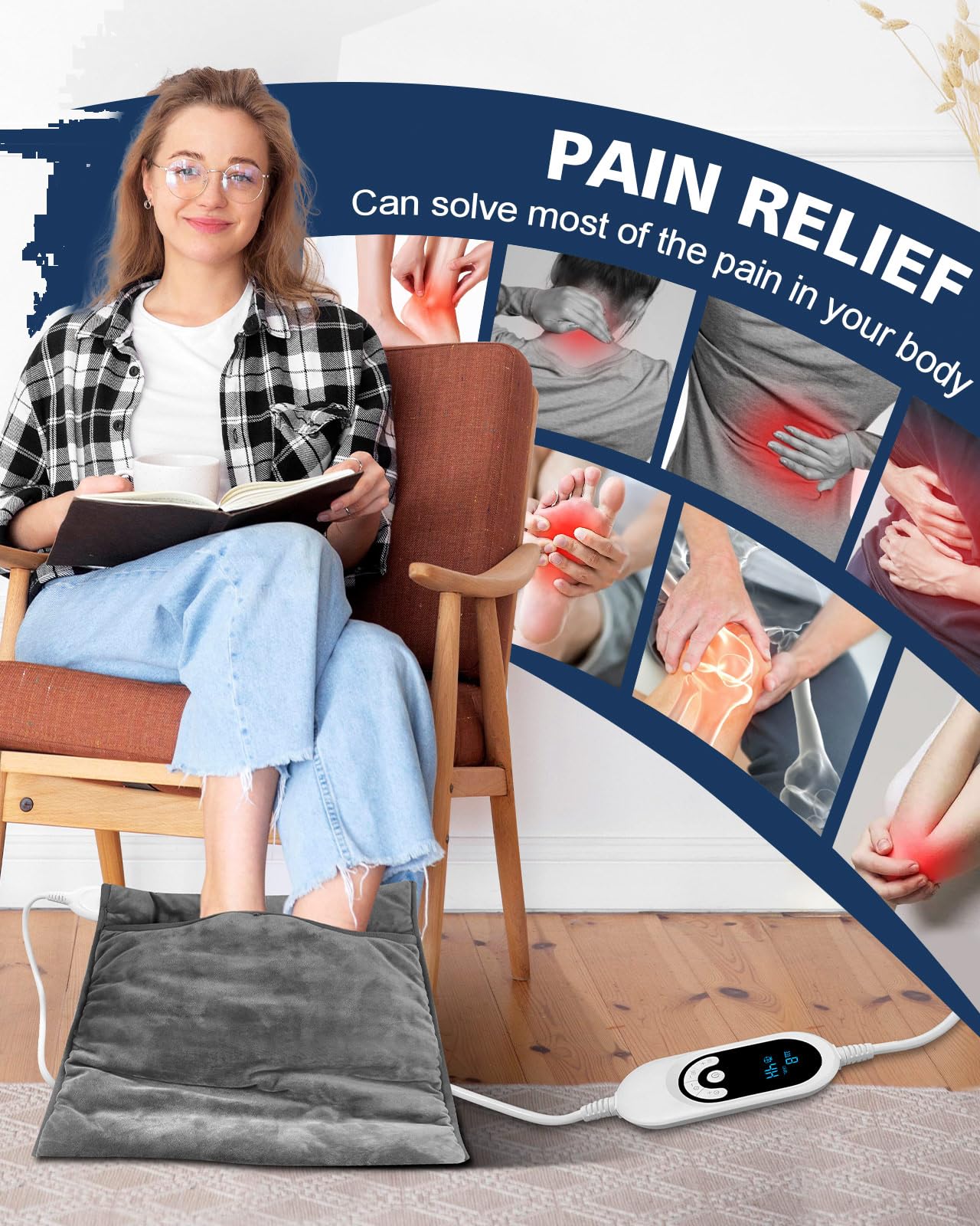 Pocleanish foot warmer soft flannel interior offers skin-friendly comfort.