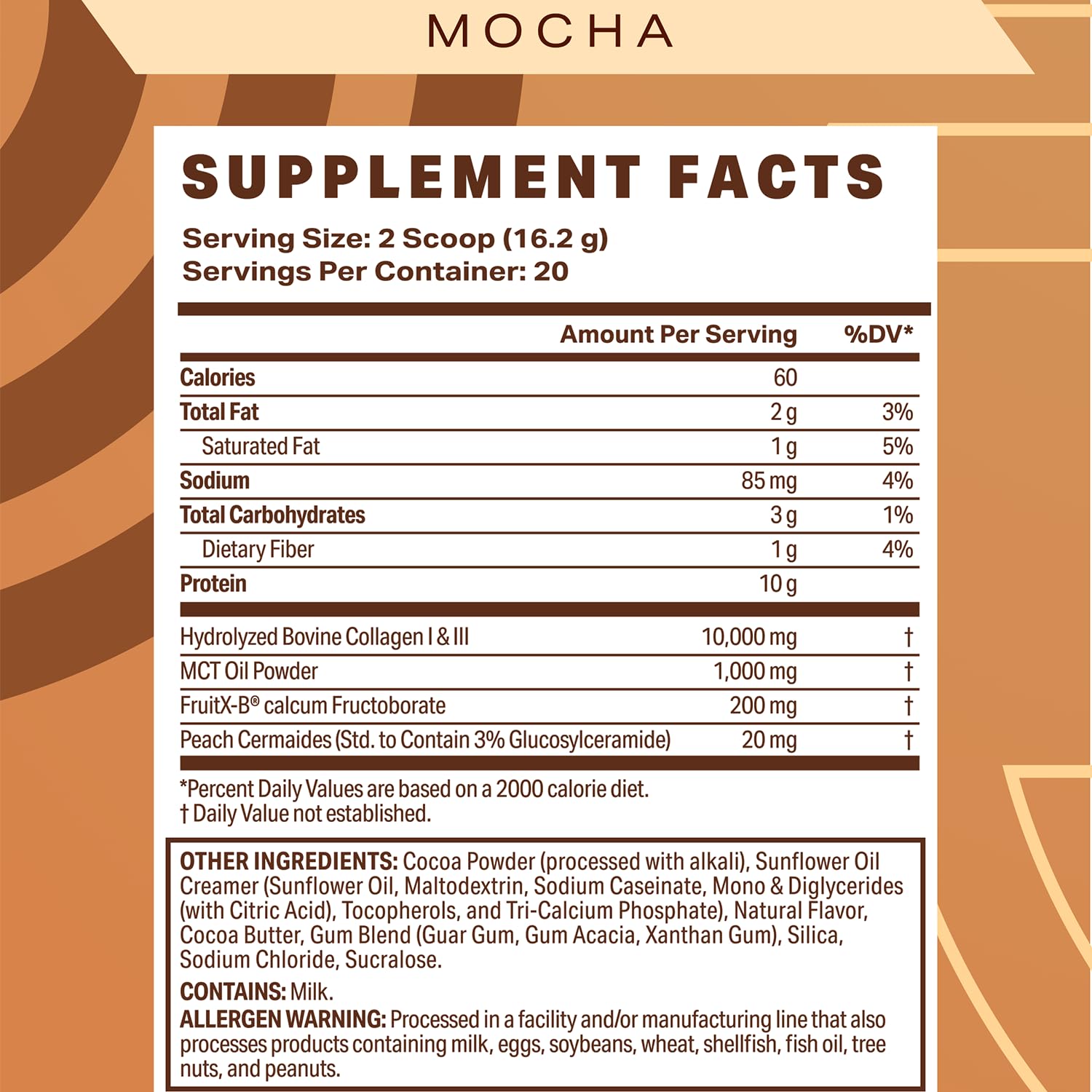 Podium Morning Collagen Mocha serving scoop included in package