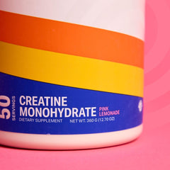 Podium Nutrition Solos bottle pouring hero shot illustrates convenient daily creatine use.