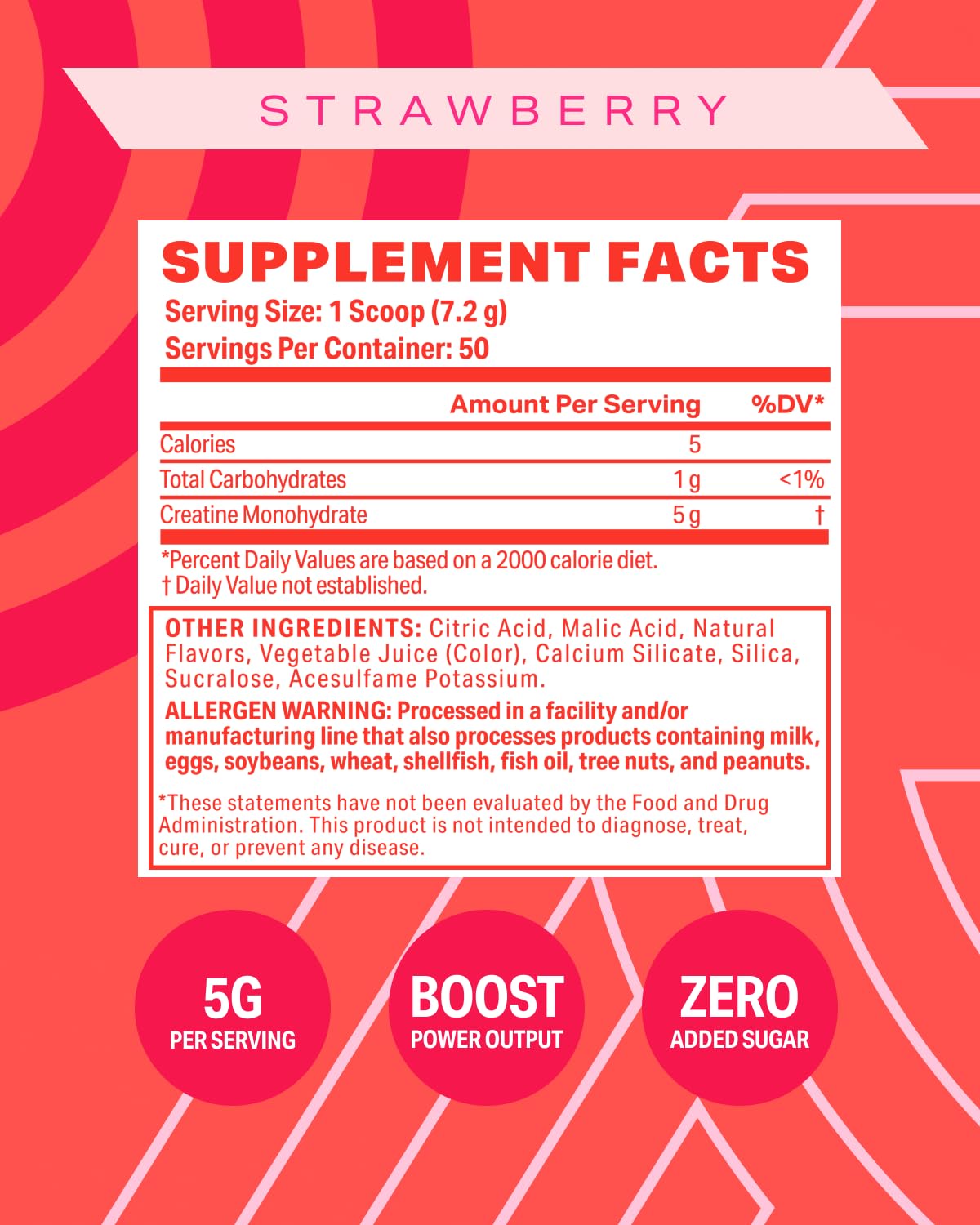 Close-up of the Creatine Monohydrate scoop from Podium Nutrition Solos