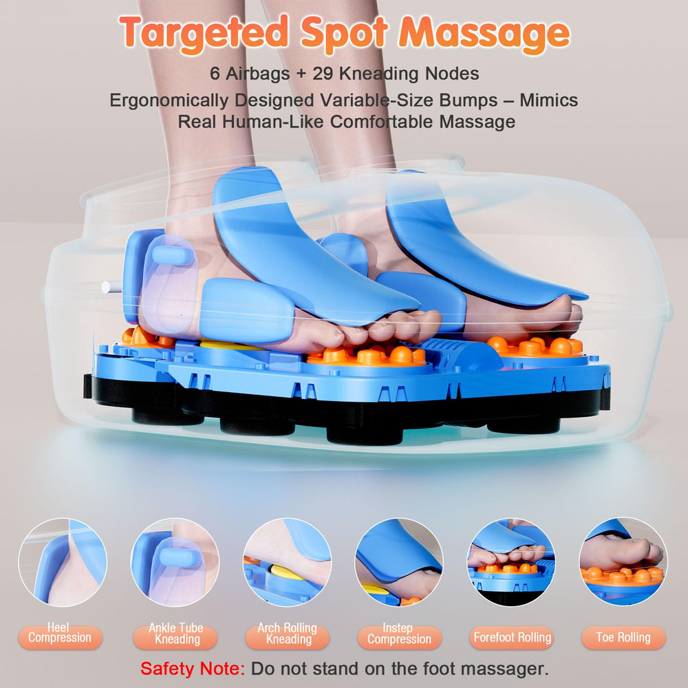 POGGT foot massager heat with three modes offers customizable relaxation