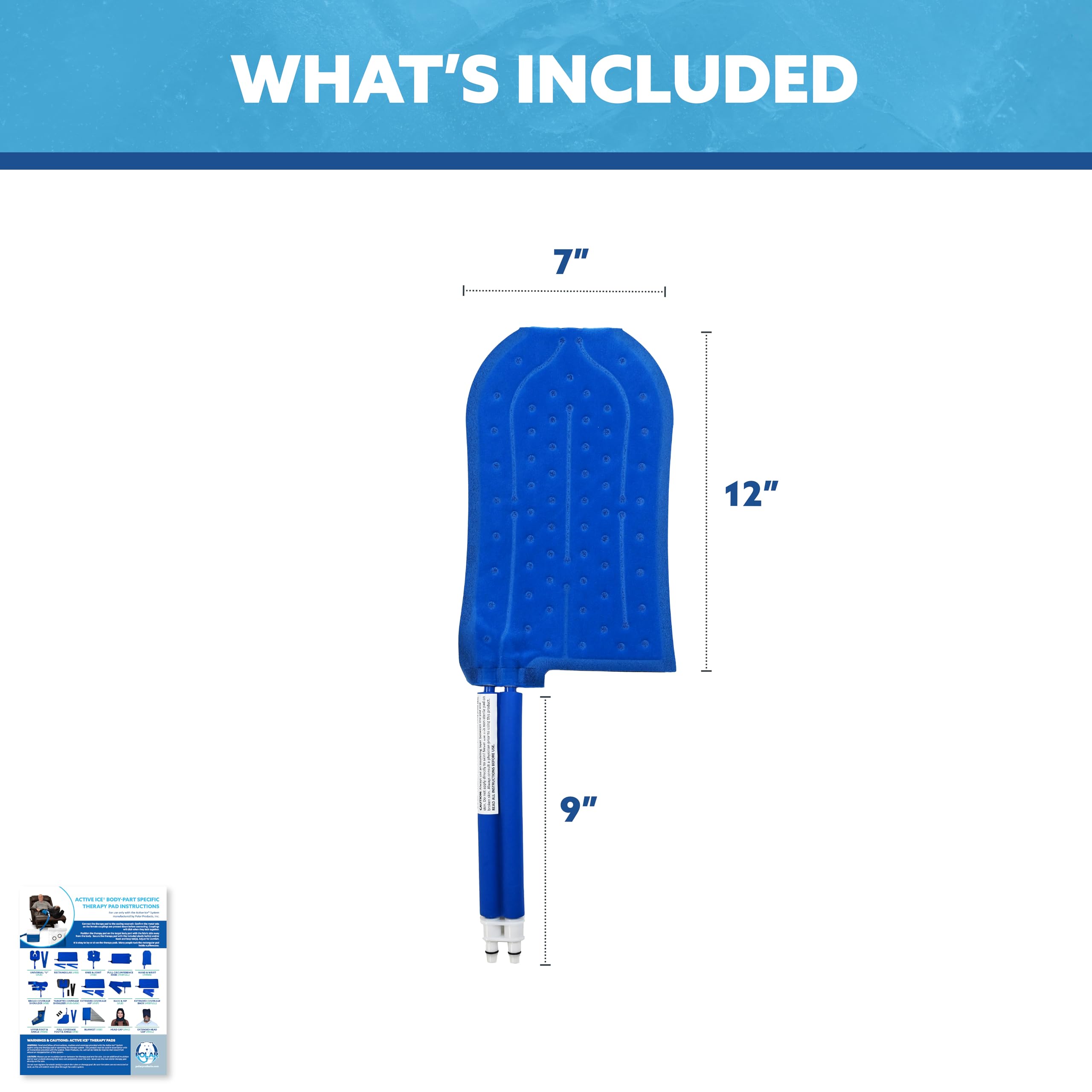 Polar Active Ice pad ergonomic tab design supports easy placement on the hand and wrist