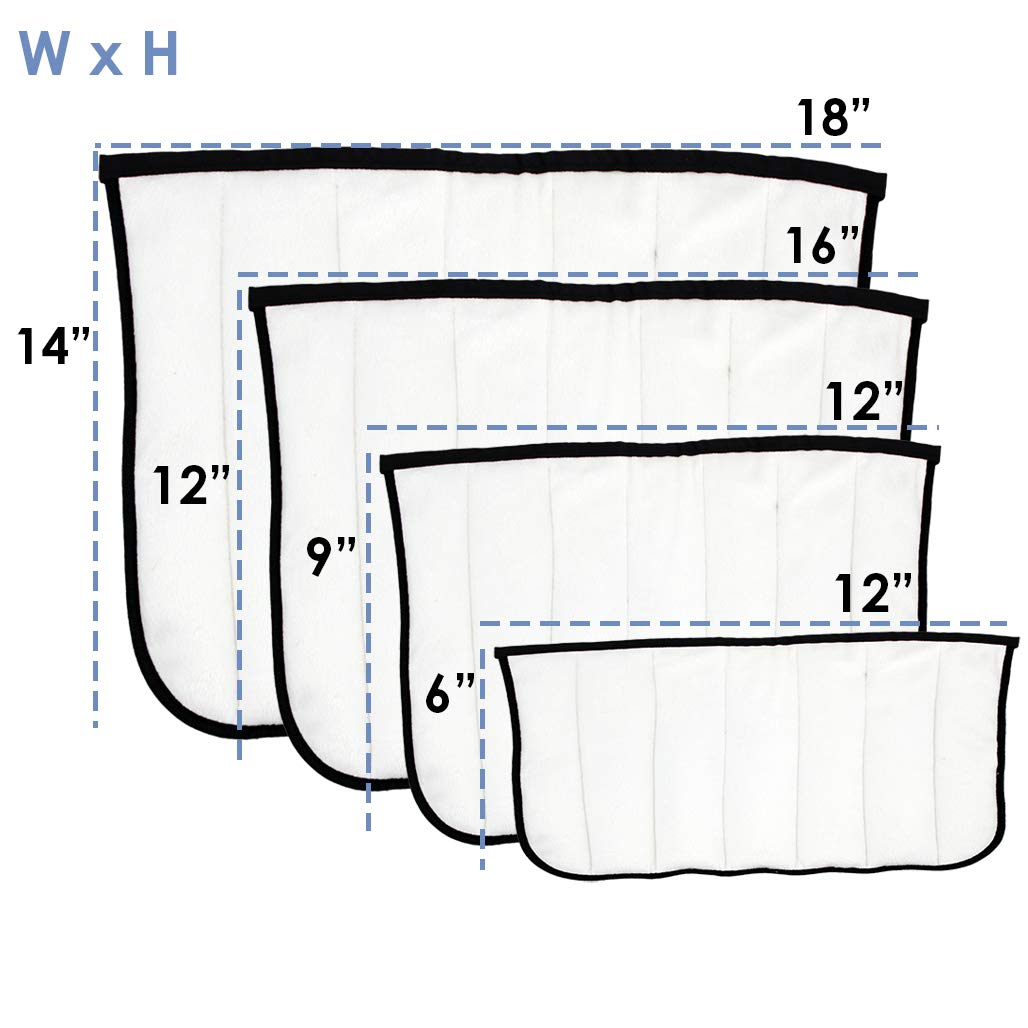 Polar Products wrap with elastic belt secures position for focused warmth.
