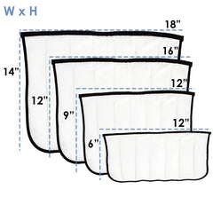 Polar Products wrap with elastic belt secures position for focused warmth.
